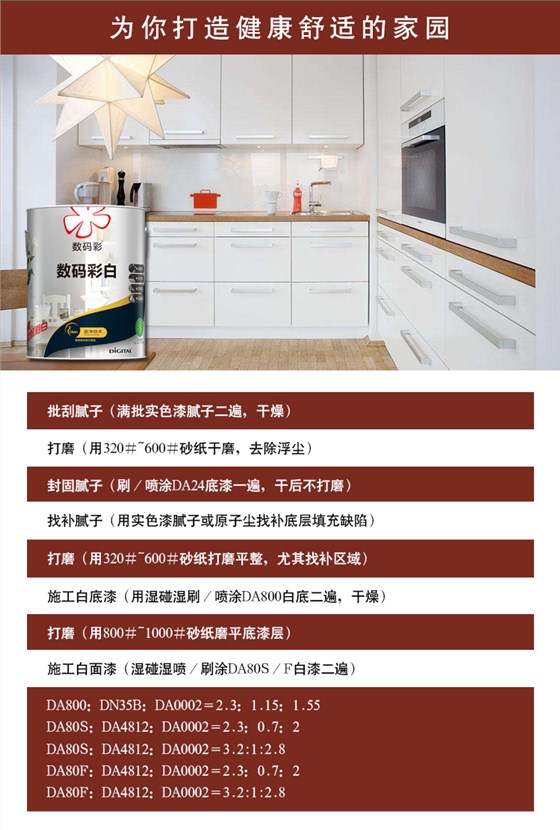 数码彩白漆