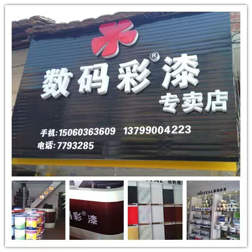 热烈祝贺数码彩福建仙游分销榜头油漆加盟店正式开业