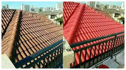 湖南浏阳屋顶水泥瓦翻新 直接喷水性外墙涂料